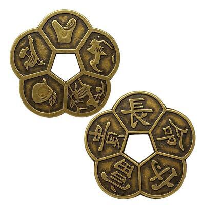 Bronze Chinois Ancienne Pièce De Cuivre Fleur De Prunier Lucky Coins China 3