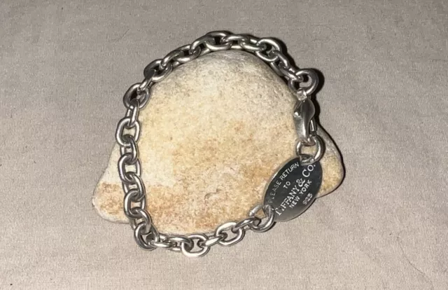 Tiffany & Co. Vintage Sterling Silver Please Return to Tiffany Oval Tag Bracelet