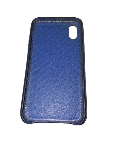 Vaja iPhone X Bridge Leather Crown Blue Slim Case 3