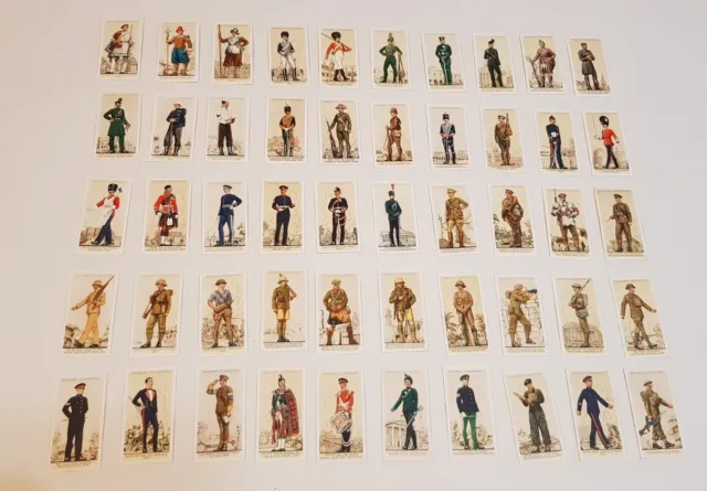 50 Cigarette Cards JOHN PLAYERS 1939 Uniforms Of The Territorial Army SET (#101)