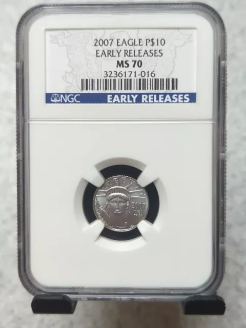 2007 $10 Dollar American Platinum Eagle 1/10oz NGC MS-70 *PERFECT Coin* Early 💎