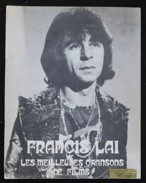 Revue partition FRANCIS LAI Love Story Le voyou musique film sheet music
