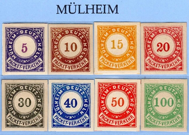 Deutschland Stadtpost Mülheim-Deutz-Köln Packet-Verkehr 21/8* = German City Mail