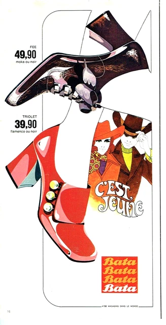 1971 Advertising 0623 Bata Shoes It's Young Fairy