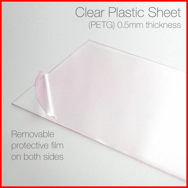 MODEL MAKING DOLLS House Window Glazing 0.5mm Clear Thin Sheet Plastic ...