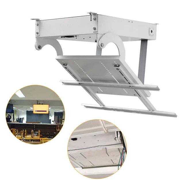 32-70 In Remote Control TV Ceiling Hanger Bracket Ceiling Mount Lift Hanger 110V