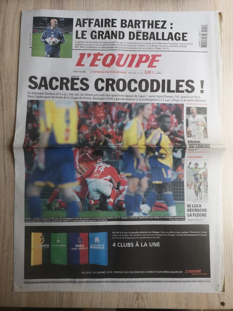 L'Equipe Du 29/05/2004 - Finale Coupe De France PSG - Châteauroux