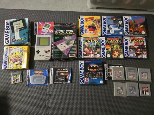 Gameboy & Gameboy Color + Games Collection. Batman, Star Wars, Mario, Pokemon