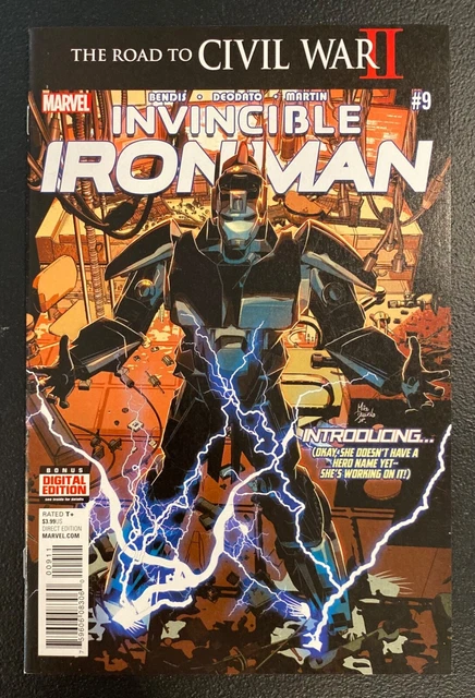 INVINCIBLE IRON MAN 9 VF/NM 1st Appearance of RIRI WILLIAMS 2016 Marvel