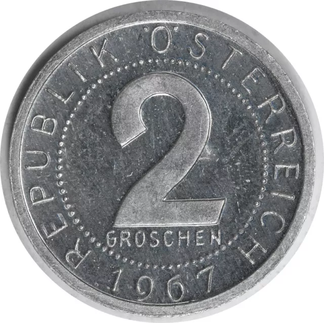 1967 Austria 2 Groschen Proof KM2876 (Only 13000 minted) #914