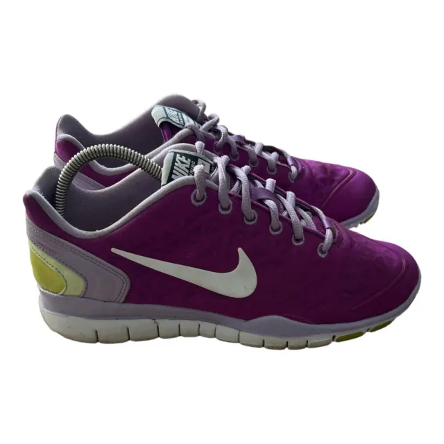 Nike FREE FIT 2 Women Pink Yellow Low-Top Tie-Closure TRAINING Running Shoes 7