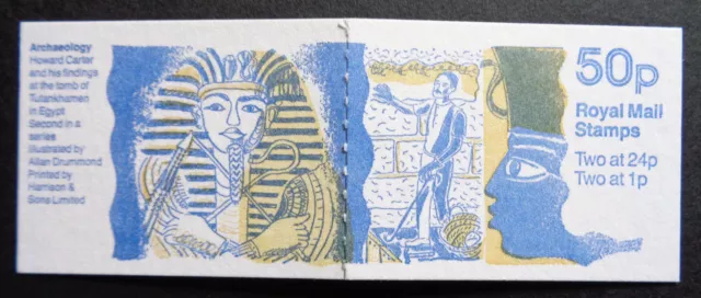 FB60 1992 2nd Archaeology - Howard Carter 50p Folded Booklet - Cyl B35/B2