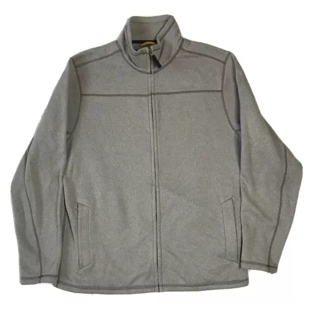 Timberland Sweatshirt Men’s Large Gray Full Zip  Long Sleeve Pockets