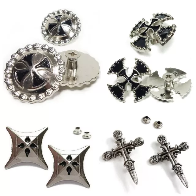 NIETEN Pyramiden Stern Skull Eisernes Kreuz Gothic Punk Rock Schmuck Ziernieten