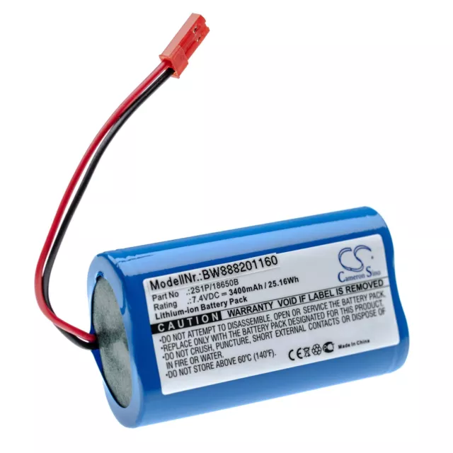 Batteria 3400mAh per Arizer Solo, Solo 2, 2S1P/18650B Batteria 3400mAh per Arizer Solo, Solo 2, 2S1P/18650B