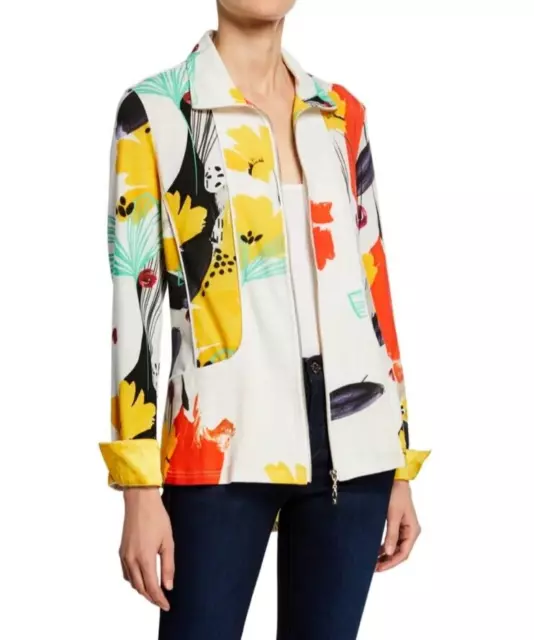 BEREK Jacket Womens Medium Ray of Sunshine NWT Long Sleeve Zip-Up NEIMAN MARCUS