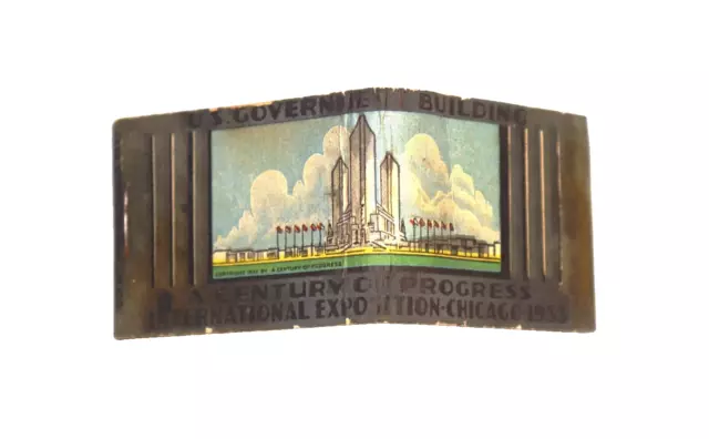 1933 A Century of Progress Chicago Exposition Government Building Full Matchbook