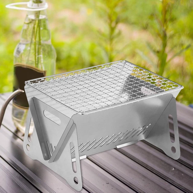 Petit Barbecue Charbon De Bois Portable - Idéal Pour Table, Camping Et Extérieur - 3