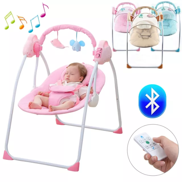 Baby Bouncer Swing Asiento Rocker Portátil Eléctrico Cuna Bebé Silla con Música