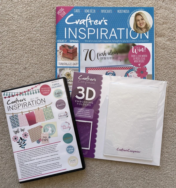 CRAFTERS COMPANION INSPIRATION Magazine Embossing Folder CD Rom Bundle