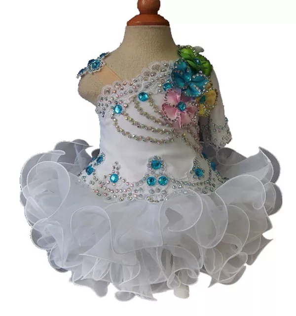 G088 Infant Toddler Baby Newborn Little Girl's Pageant dress size 3T