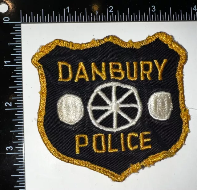 VINTAGE OBSOLETE Danbury Connecticut CT Motorcycle ? Police Patch