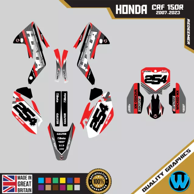 Honda CRF150R 2007 - 2023 Motocross Graphics |  MX Decals Kit Redeemer Red