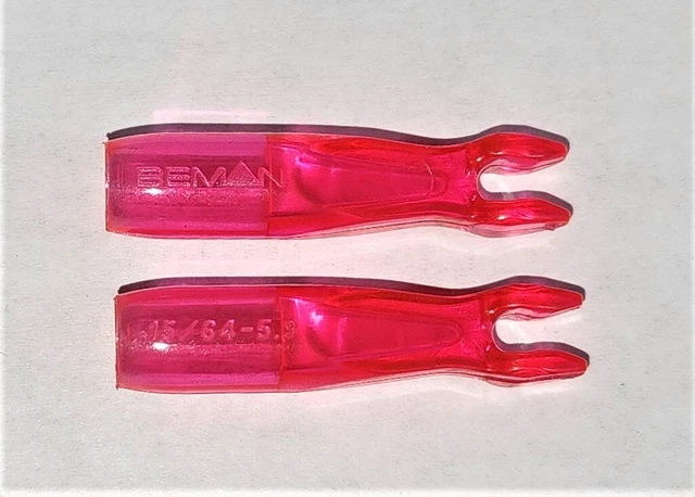 Original Beman Over Nocks, 15/64-5.9, 1 doz, Flo. pink, green, yellow and black