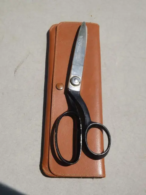 Wiss Model C Pinking Shears Sewing Scissors Schneiderei Ledertasche 23.5cm 3