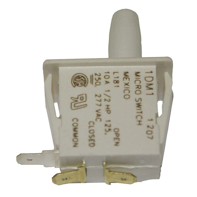 HONEYWELL 1DM1 Pnl Mt Switch,10A,SPDT,Bullet Nose Plngr