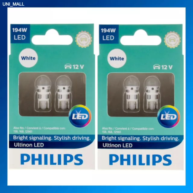 Philips 6000K T10 194 168 12961 2825 W5W LED Bulbs