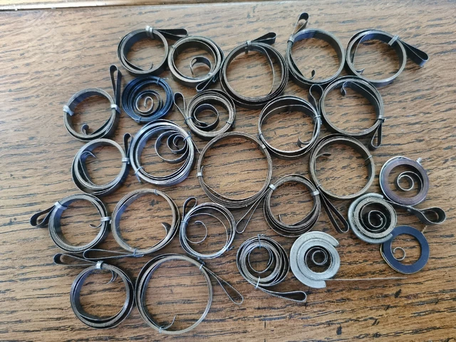 Job Lot of Vintage Clock Mainsprings, Small to Mid-Sized Springs, Clockmaker Job Lot of Vintage Clock Mainsprings, Small to Mid-Sized Springs, Clockmaker