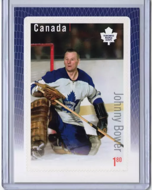 JOHNNY BOWER 2015 Canada Post Stamp Souvenir Sheet Hockey Great Canadian Goalies