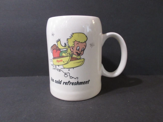 Vintage Squirt Soda Pop Advertising Ceramic Large Mug - Ice Cold Refreshment