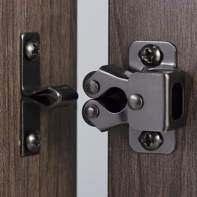 Keenkee 4 PCS Cabinet Latch Double Roller Catch Hardware for Cupboard Closet ...