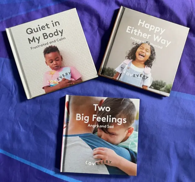 Lovevery 3 Emotions Books: Quiet in My Body, Happy Either Way, Two Big Feelings