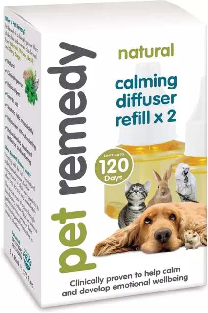 Pet Remedy Natural De-Stress and Calming Refill 2 Bottles of 40 ml