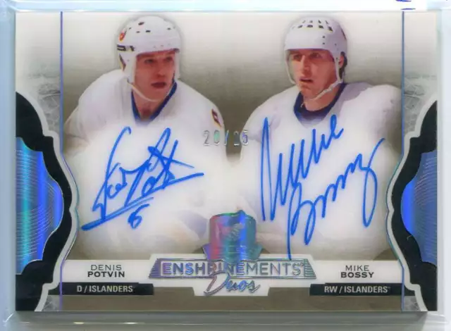 2016-17 The Cup Enshrinements Dual e2pb Denis Potvin Mike Bossy Dual Auto 20/25