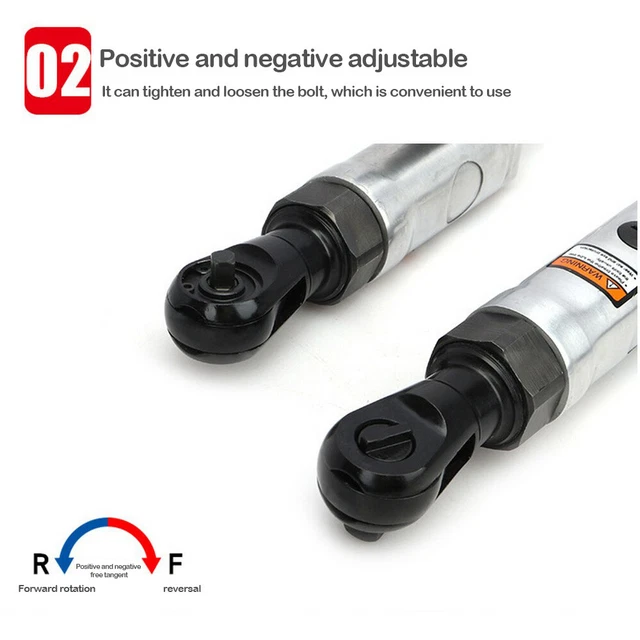 New Right Angle Mini Air Pneumatic Ratchet Wrench Torque Reversible Impact Tool. 6
