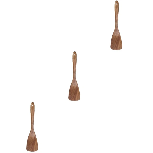3 piezas Durable Práctico Seguro Teca Cocina Espátula Cuchara de Arroz Vajilla