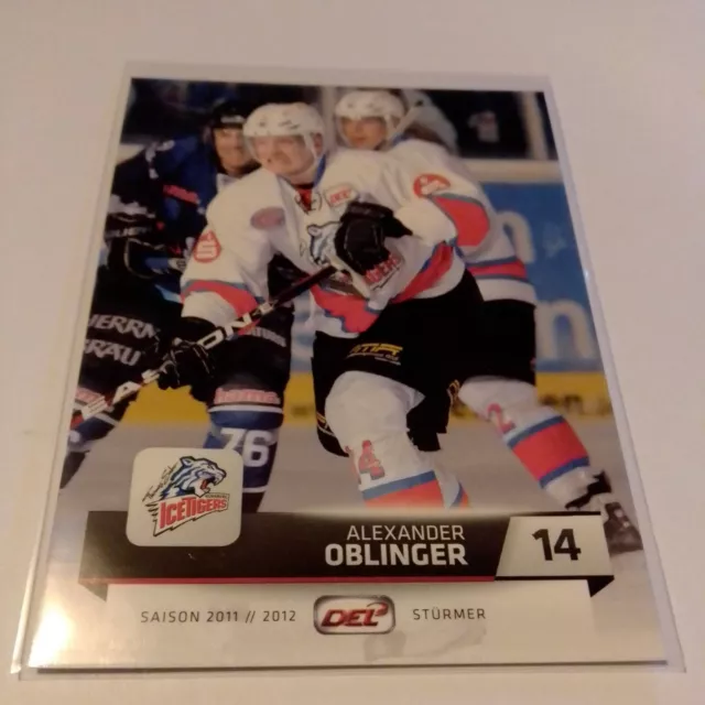 DEL Trading Card ICE Tigers Nürnberg 2011/12 Alexander Oblinger #14