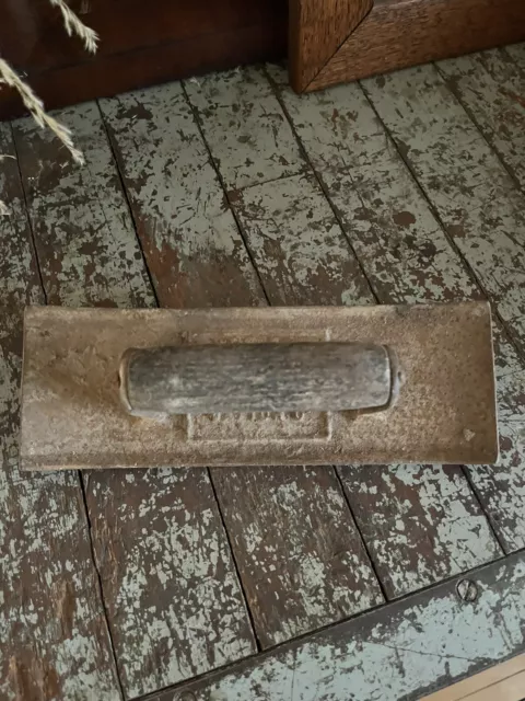 Vintage Cast Iron Concrete Cement Groover Trowel Masonry Tool ~ 9" Original Hand