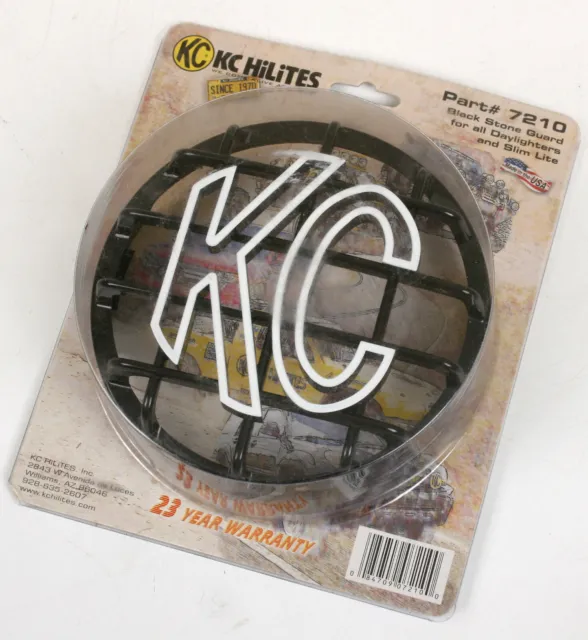NEW KC HiLites #7210 Black Stone Guard for Daylighters & Slim Lite in Package
