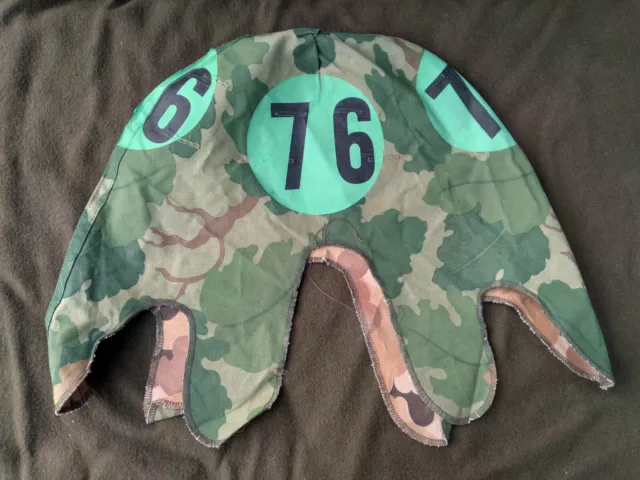 US Vietnam era M1 Steel Pot mitchell camo cover training numbered Army helmet