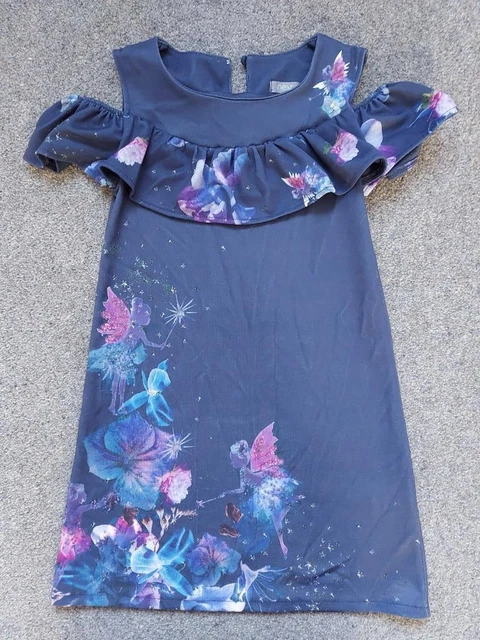 Girls, Sleeveless, Cold Shoulder, Multicoloured, Floral Dress,  6 Yrs, Next