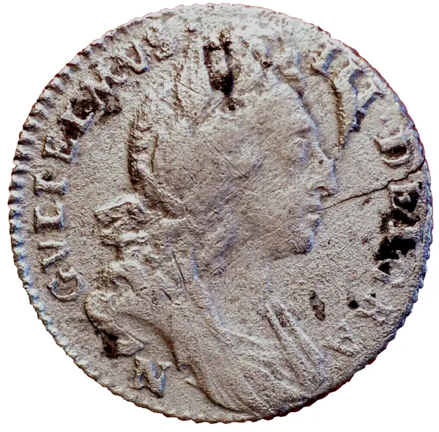 6 Pence 1697 N Norwich Mint William III silver Great Britain