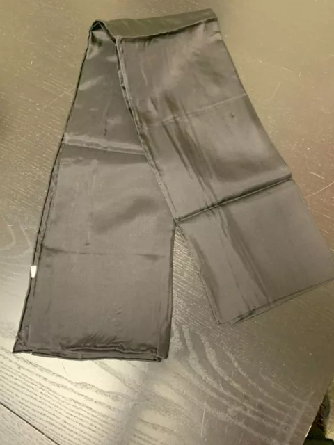 18th Century, Rev War Man's Black 100% Silk Neckerchief Cravat - 14" X 72" - NEW 2