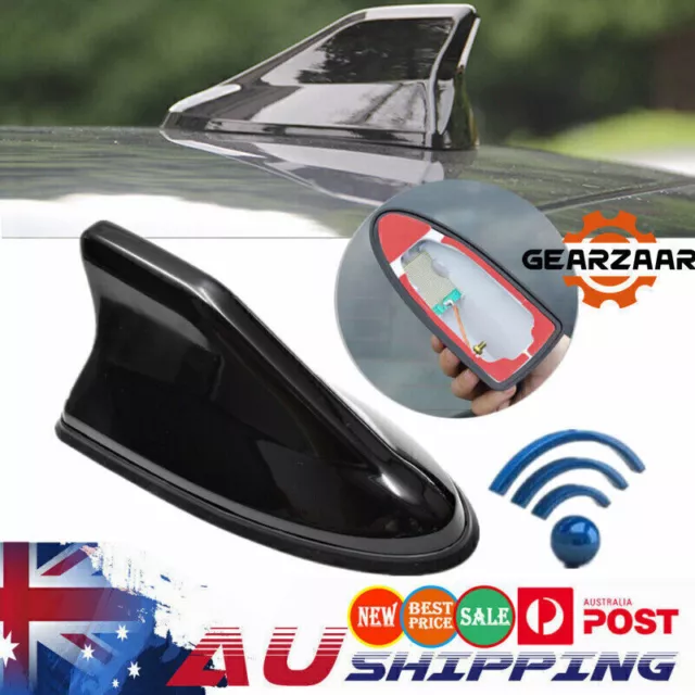 Universal Car Roof Shark Fin Antenna Radio FM/AM Signal Aerial Accessories Black