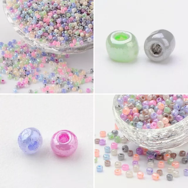 Perlen 2mm 3mm 4mm pastell mix Glasperlen Rocailles Peyote basteln DIY Tiere