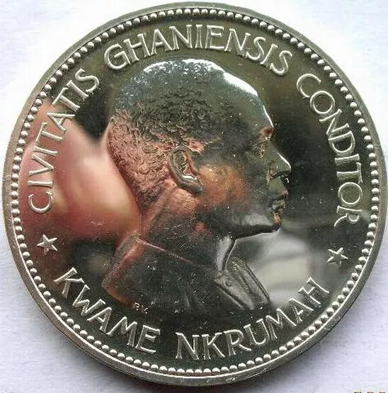 Ghana 1958 Kwame Nkrumah 10 Shillings Silver Coin,Proof